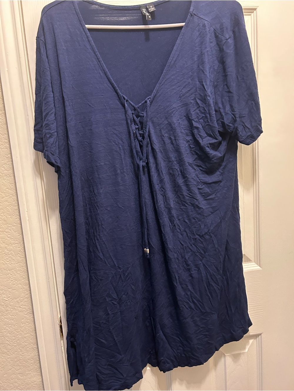 PortoCruz Blue Lace-Up Coverup SZ 1X